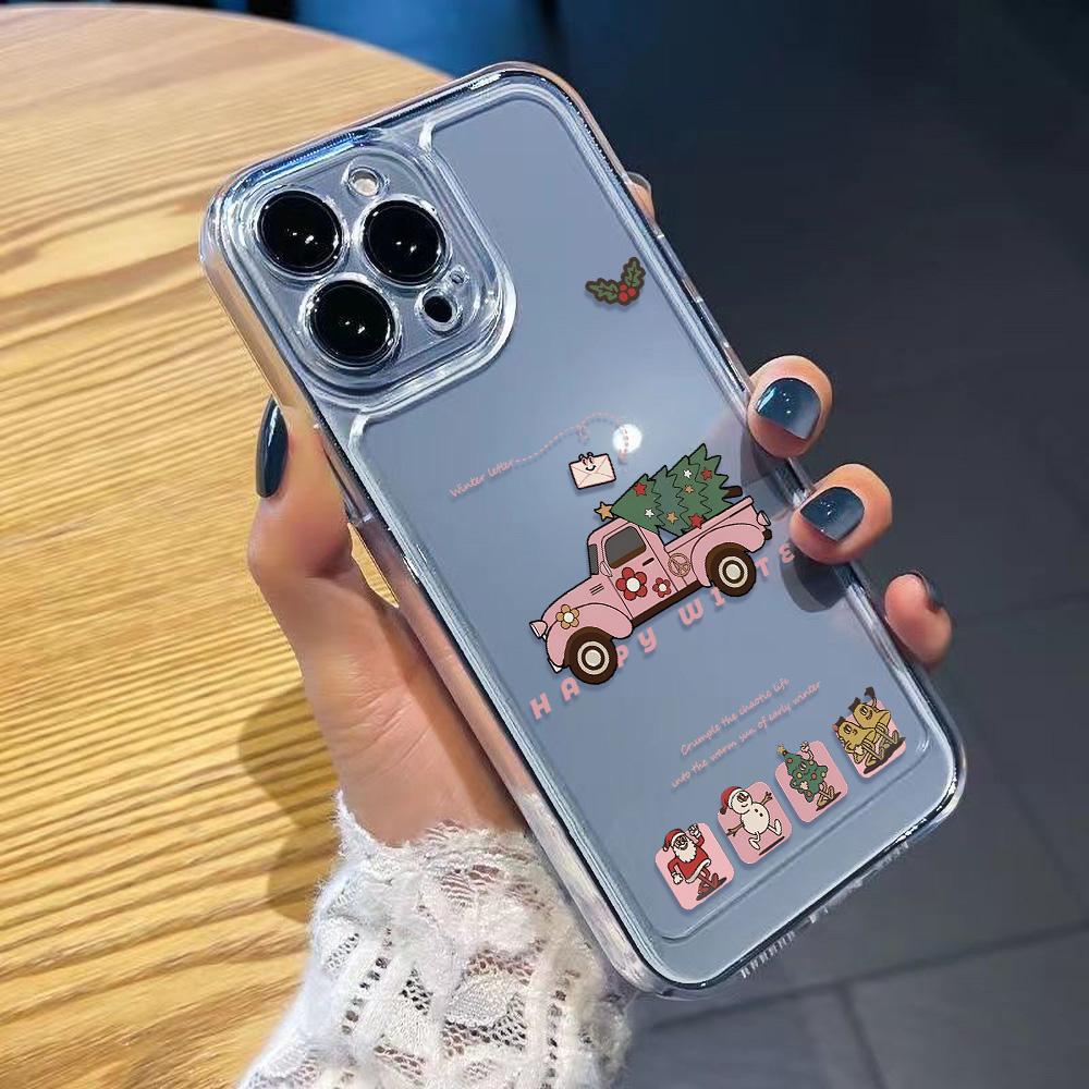 Рождественский чехол для iPhone 11 13 XR 15 Pro Max 12 16 Pro Max для iPhone 14 7 8 Plus XS Max Samsung A15 A55 A05 Redmi 12 13C 13 Huawei Mate 30 40