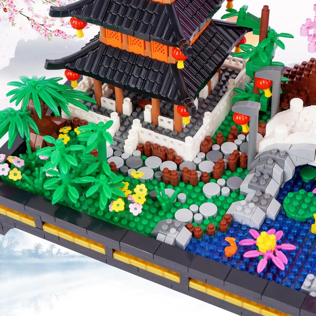 LULUFUN Сад Дзен Микроблоки, Игрушка Сад Дзен Лес, 3D Пазл, Модель Цветка, Набор для Сборки, Для Детей и Взрослых, Подарок на Праздник, Новогодний Подарок,