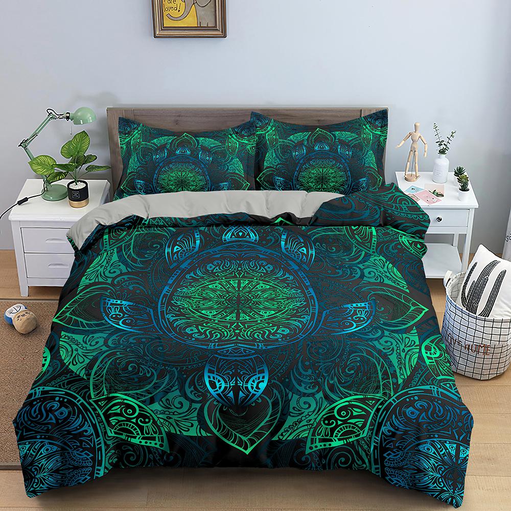 Sea Turtle Duvet Cover Set Pillow Cases Ocean Animal Turtle Bedding Set Queen King Kids Home Textiles Map Coral Soft Quilt Cover