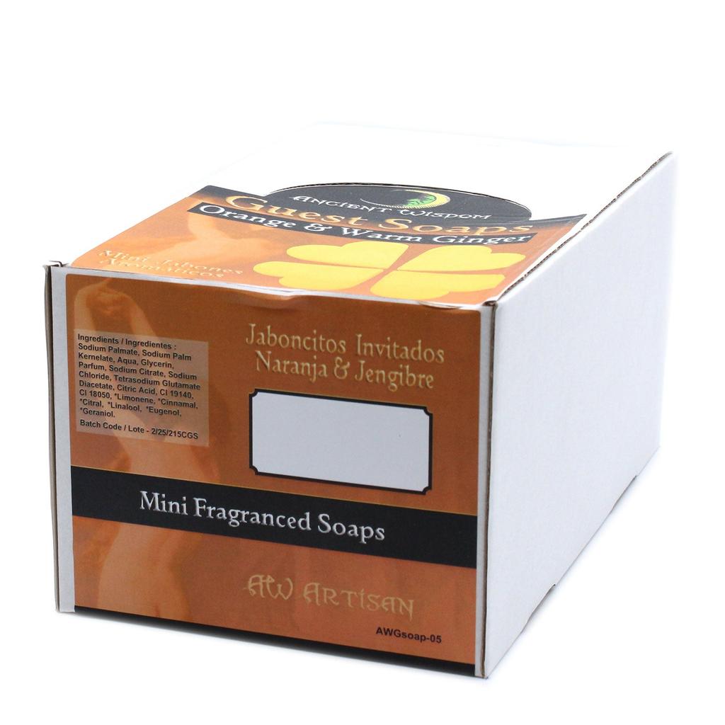 2x Guest Soap Hearts Orange And Warm Ginger 10-Pack