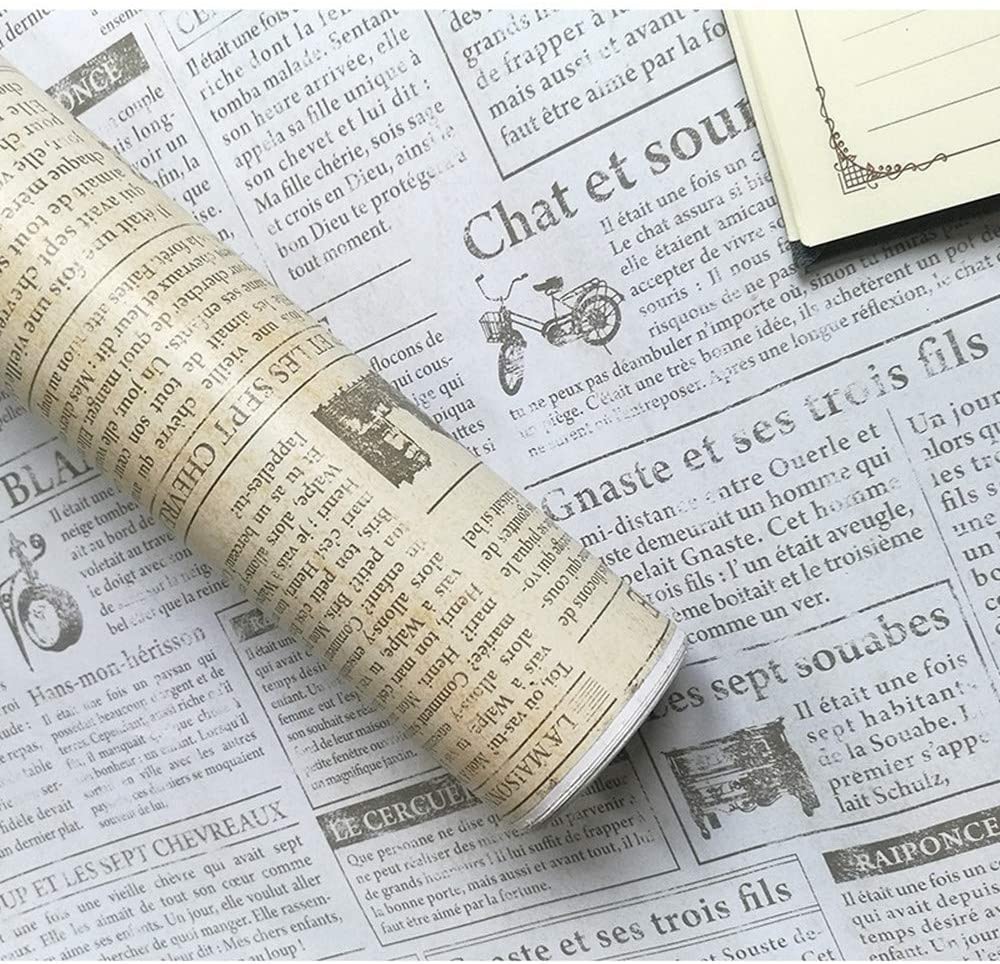 HaoHome Белые винтажные обои с газетным рисунком Самоклеящаяся контактная бумага Водонепроницаемые обои Peel and Stick для декора общежития