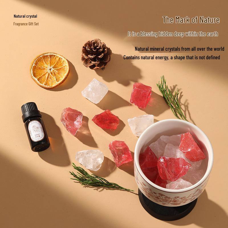 Crystal Stone Flameless Aromatherapy Diffuser: Elegant Ornament & Gift for Girls' Birthday and Engagement Party Favors.