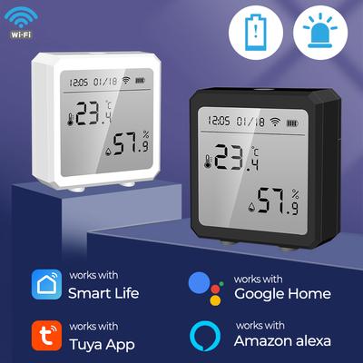 Tuya WiFi BT Датчик температуры и влажности Датчики ЖК-дисплея Сигнализация высокой и низкой температуры и влажности