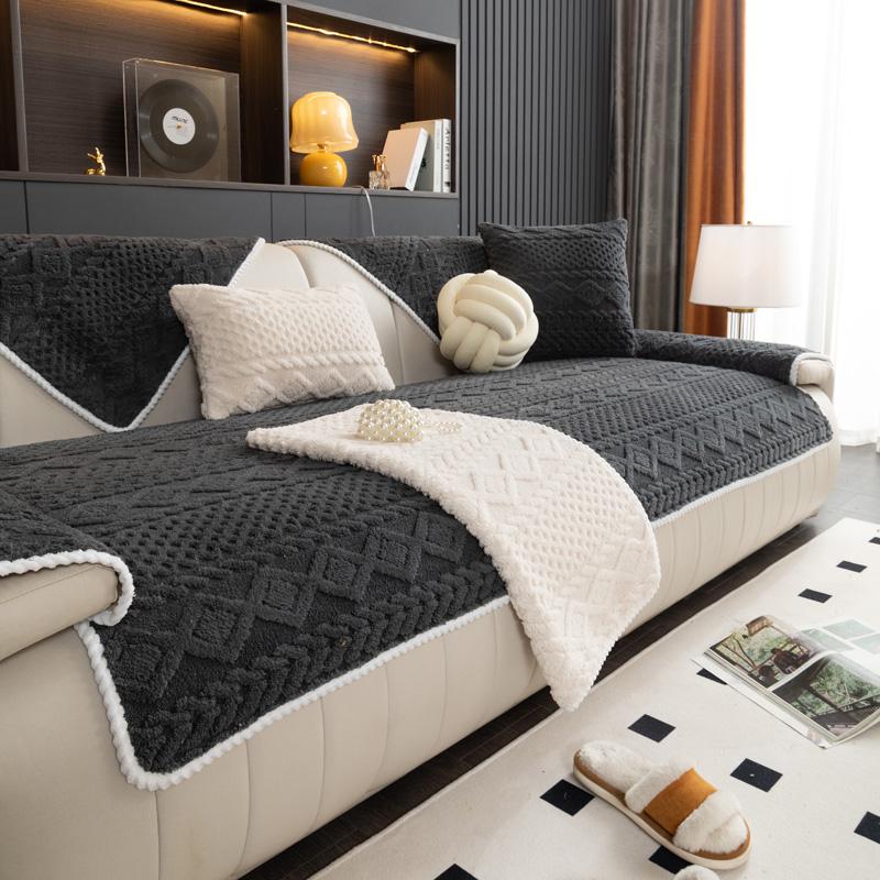 Чехлы на диван для гостиной, Нескользящий чехол для дивана, шезлонг, коврик для дивана, скандинавское универсальное угловое полотенце для дивана