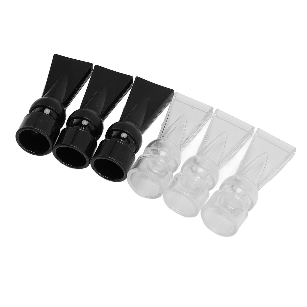 Набор из 6 насадок типа «утиный нос» для аквариума, пластиковые, способствуют стабильному потоку воды, выход воды из аквариума, плоская насадка, фитинги для труб