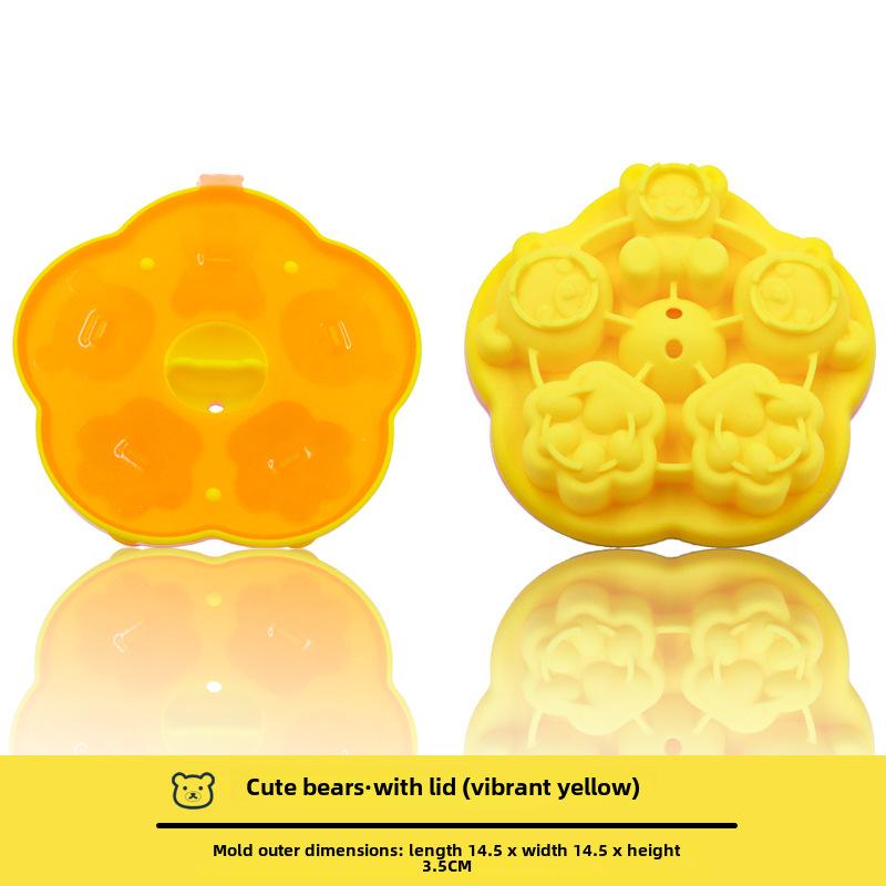 Силиконовая форма для детского питания и торта - Фигурки медведя и сосиски