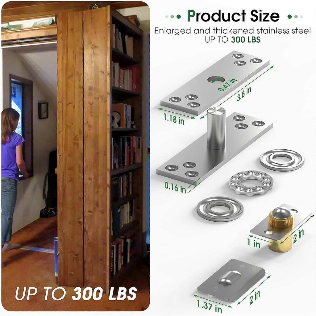 2025 Latest Model Door Hinges,Hidden Door Hardware Stainless Steel,360 Degree