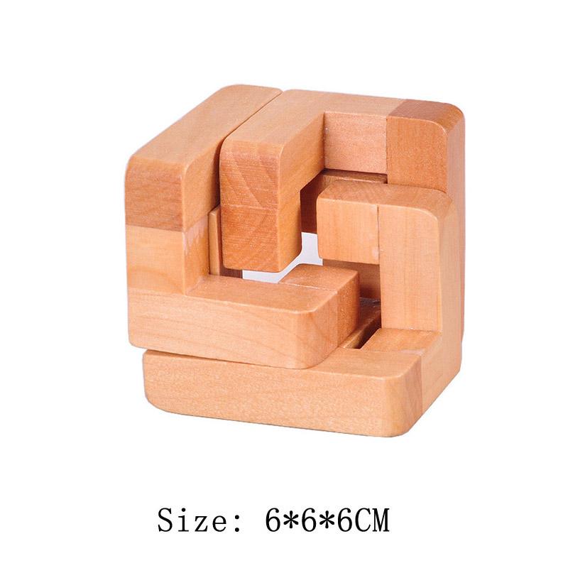 Деревянный замок Kong Ming Lu Ban Lock IQ головоломка Inteligencia Rompecabezas 3D De Madera Монтессори развивающие игрушки
