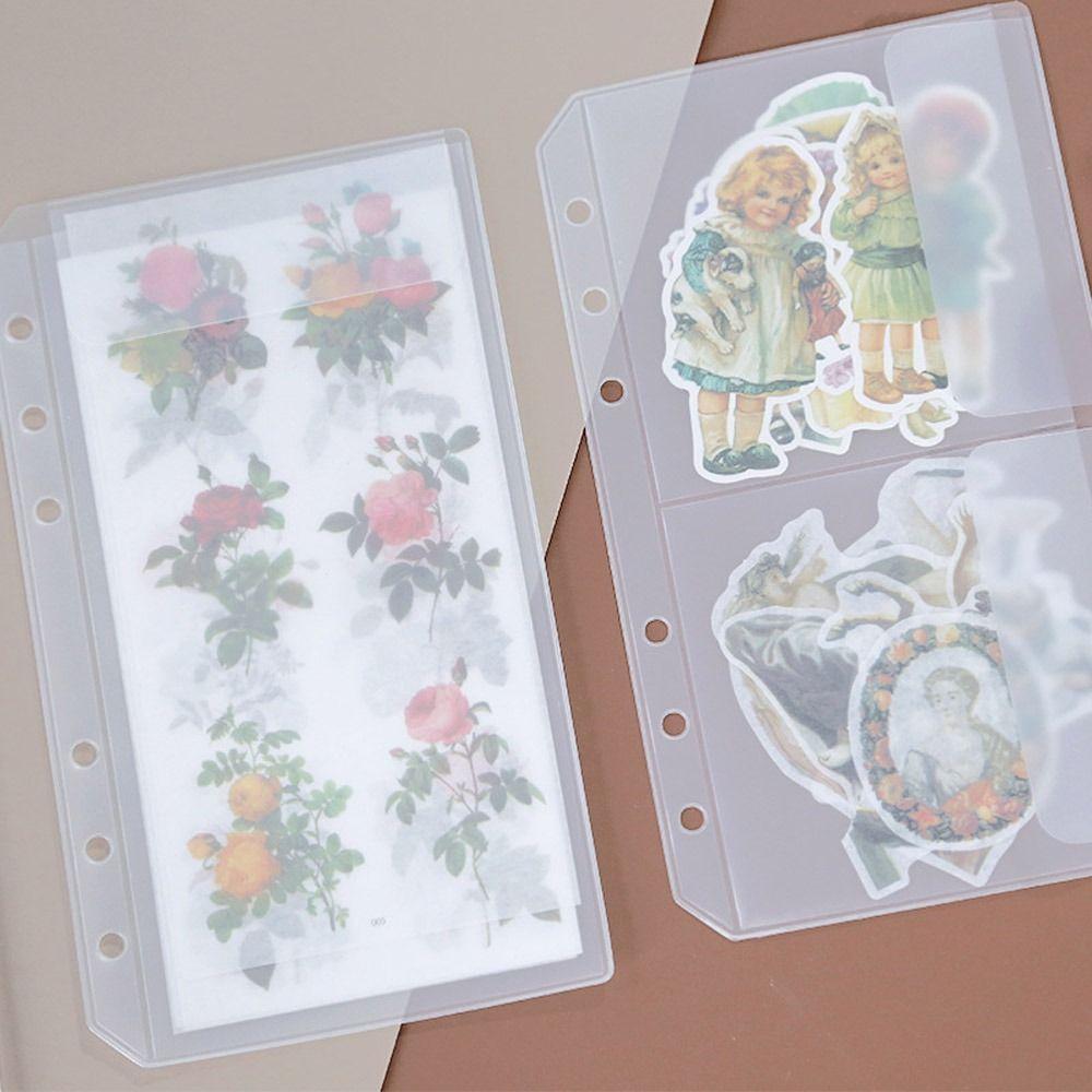 10Pcs A6 Loose-Leaf Card Package Hyaline Page Business Card Book Durable Budget Binder