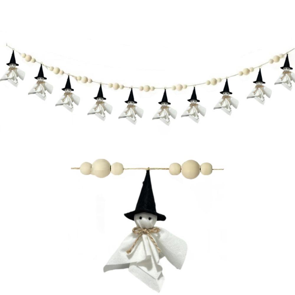 Забавная 84-дюймовая жуткая гирлянда-пентант на Хэллоуин, многоразовая, для самостоятельного изготовления, подвесная гирлянда-призрак, длинная подвесная декорация на Хэллоуин, для помещений