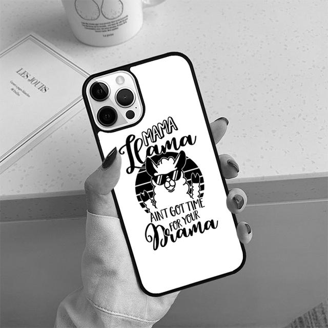 No Drama Prob Llama Phone Case For iPhone 17 Air 13 12 14 15 16 Cover For Apple 14 15 16 Pro Max Plus Coque
