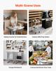 VEVOR Stainless Steel Table, 61 x 45 cm Food Prep Worktable with Wheels