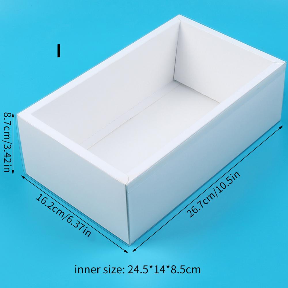 10Pcs Pull-Out Gift Boxes Drawer Kraft Paper Boxes with Clear Window Gift Jewelry Packaging Business Wedding Birthday Party