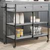 VidaXL Kitchen Trolley, Shelf with Wheels, Service Cart, Indoor Living Room Bathroom Storage Furniture, Sonoma 842379