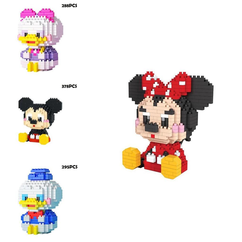 Disney Mickey Minnie Goofy Cartoon Building Blocks For Kids' Intelligence Development