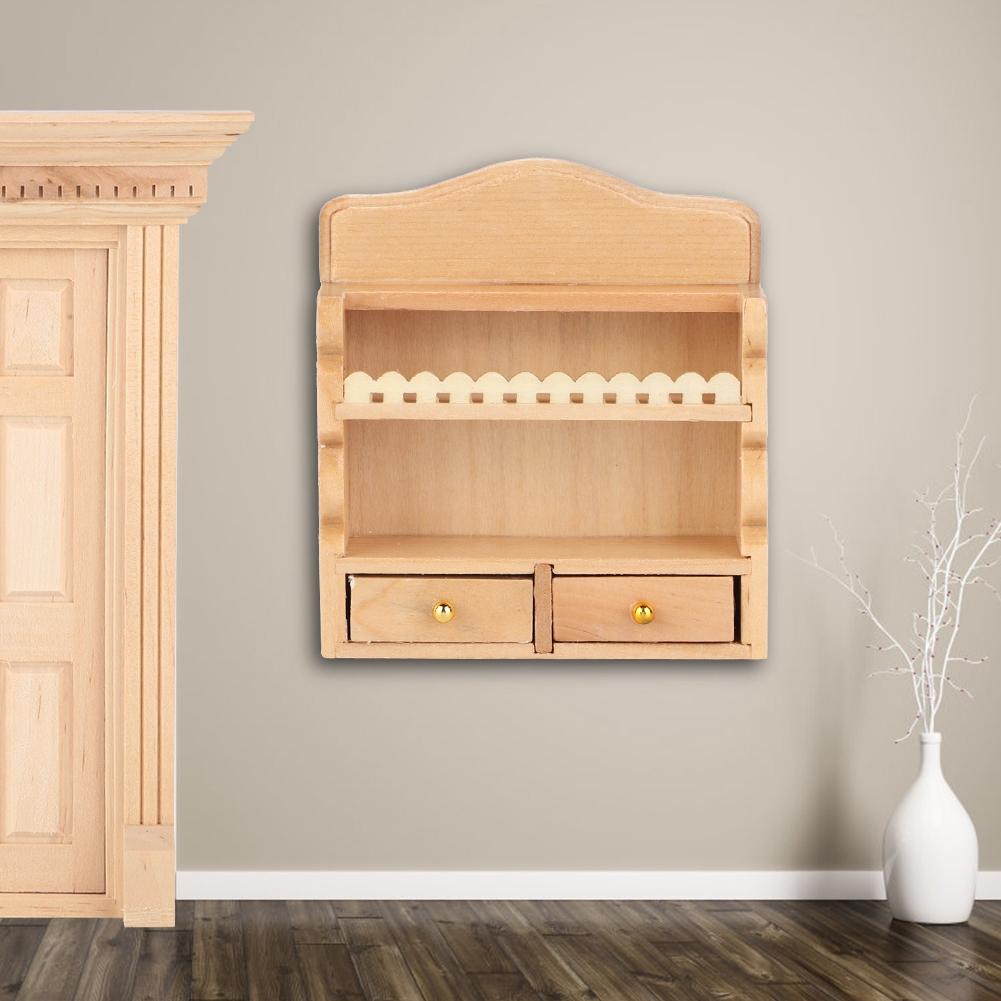 1:12 Miniature Doll House Kitchen Wall Mounted Storage Rack Accessory Furniture Toy