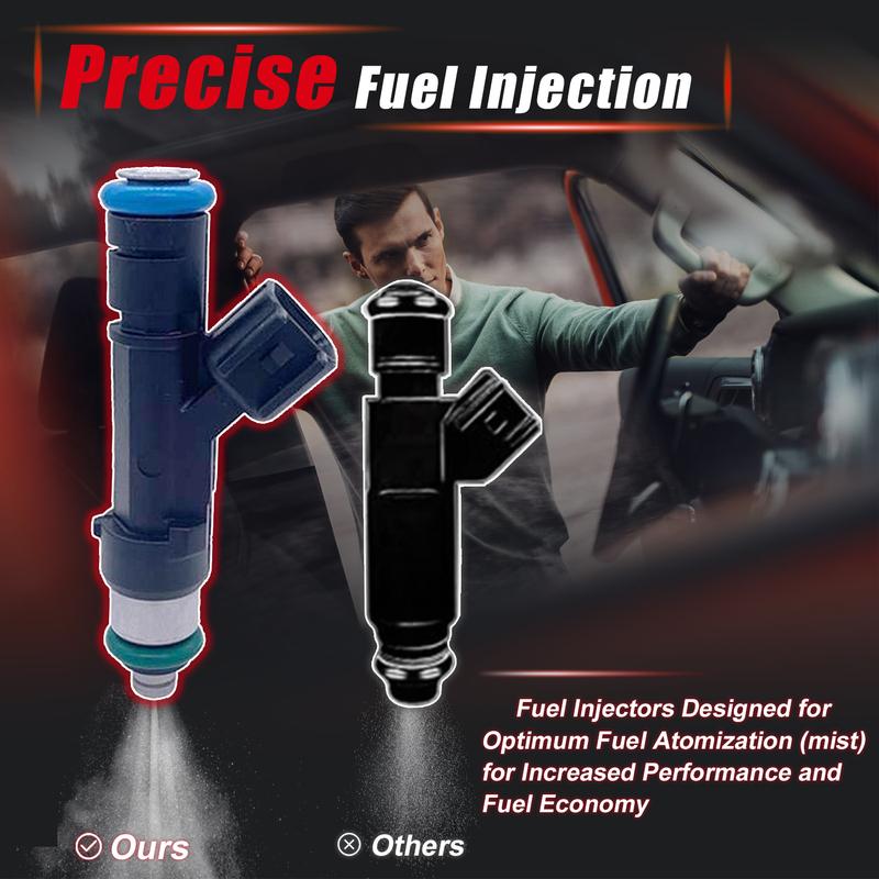 6PCS New Fuel Injectors For Jeep Liberty Dodge Dakota Mitsubishi 3.7L 53032701AA 812-12145 RL032701AA 81212145 0280158020