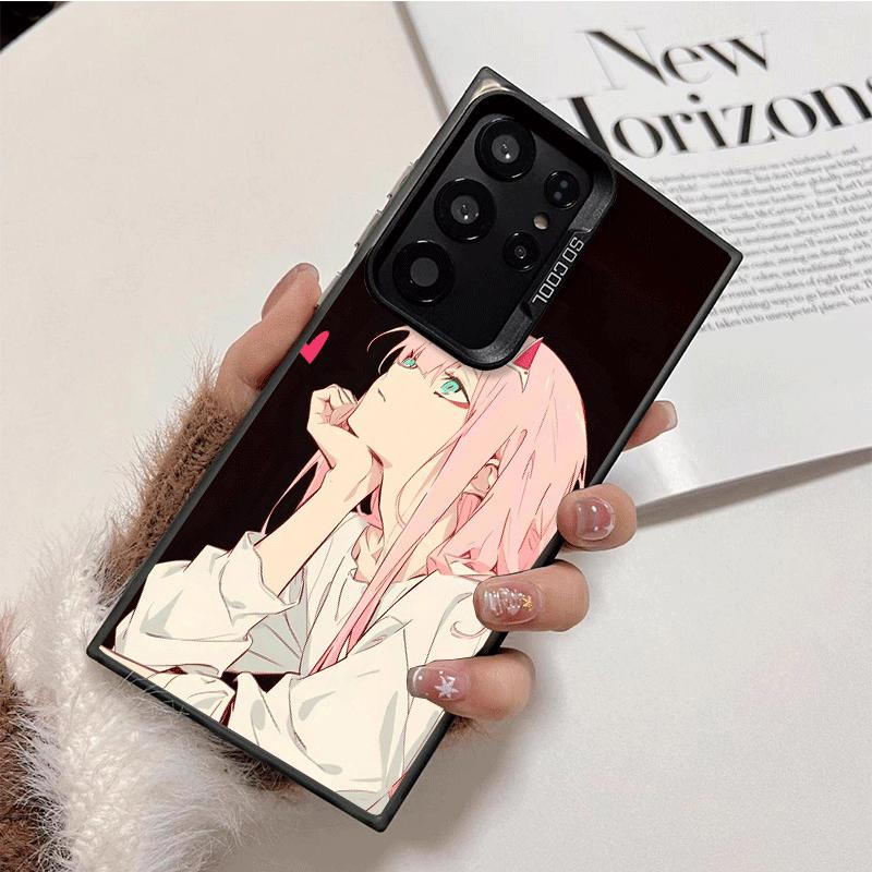 Чехол для телефона Zero Two 02 Кавайный Милый Мягкий для Samsung Galaxy S24 S25 FE S26 Edge S23 Ultra S22 Plus S21 + Ударопрочный Задняя Крышка Sh