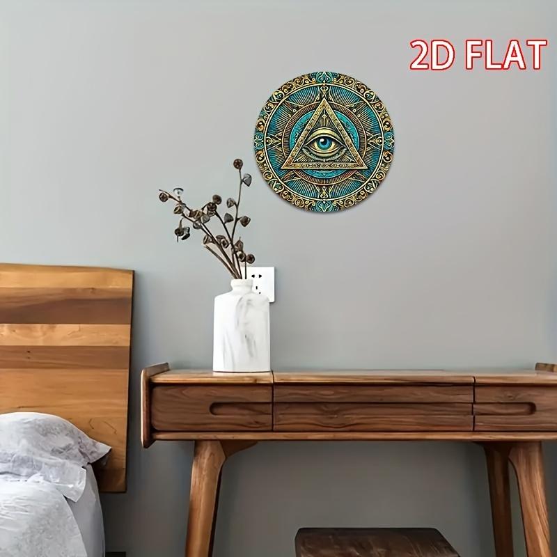 Vintage Providence Eye Round Aluminum Wall Art