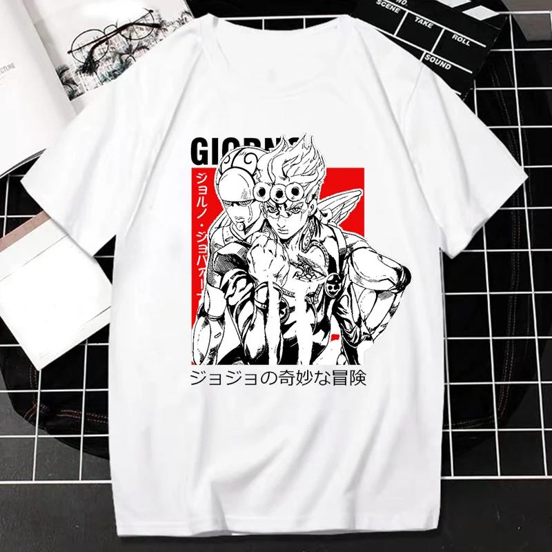 Japanese Anime JOJO Bizarre Adventure Graphic Print T Shirt Unisex Unisex Fashion Streetwear Short Sleeve Plus Size T Shirt Unisex