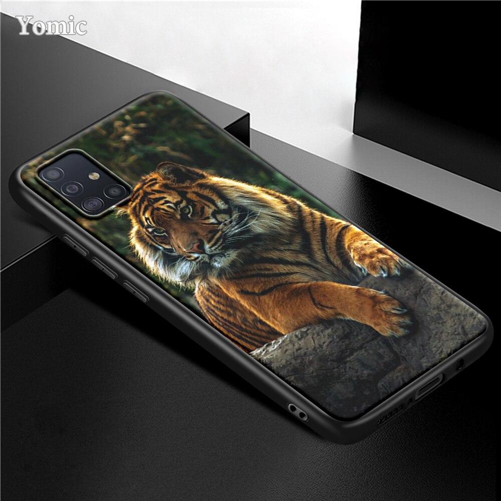 Чехол King Tiger Lion для Samsung Galaxy S21 Ultra A51 A71 A52 A72 5G S20 FE A50 A70 A41 A31 A30 A21s, черный чехол из ТПУ