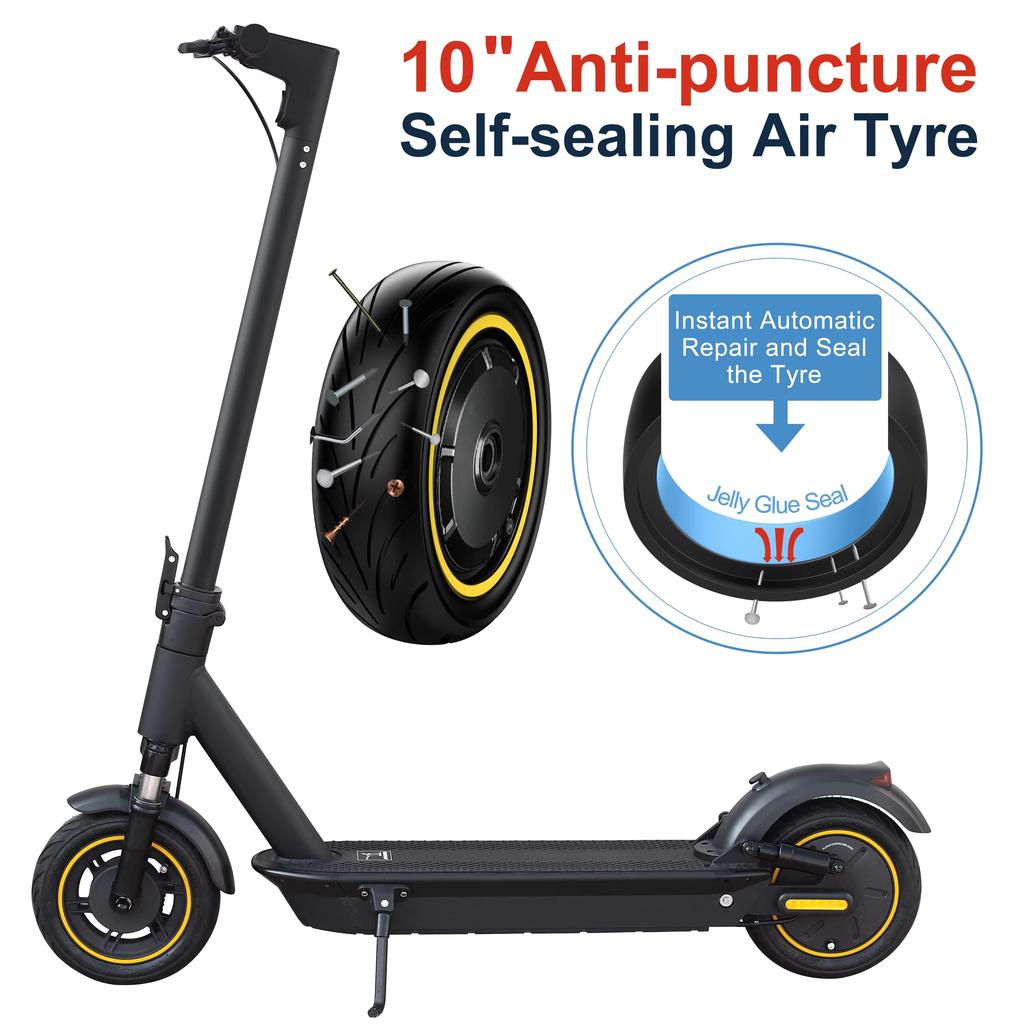 Ready to Ship AOVOPRO 500W Foldable Electric Scooter 10 Inch Air Tire Dual Suspension UK Stock No Tax Delivery