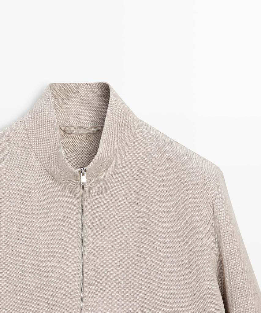 Massimo Dutti 100% Linen Total Look Pocket Jacket