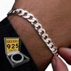 ELEGANT Silver Men' Bracelet 7mm/20cm 925 SILVER