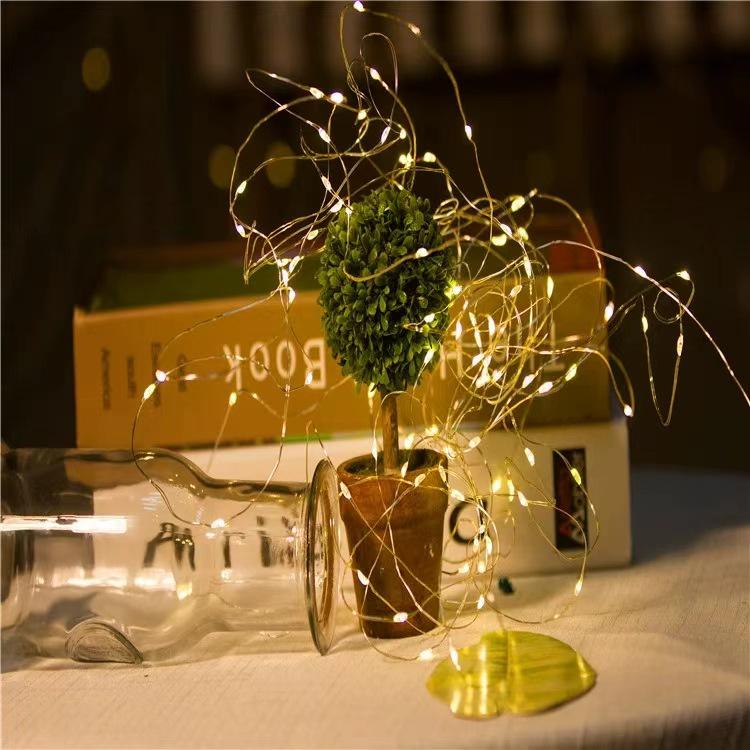 Водонепроницаемая гирлянда с 8 режимами и пультом управления – Светодиодные декоративные огни из медной проволоки на батарейках