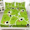 Мультяшный узор лягушки Матрас Комплект постельного белья из трех предметов Матрас с цифровой печатью Взрослые Дети