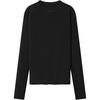 Fear of God Essentials Облегающая футболка с длинным рукавом Винтажный черный Женские топы 125SP267251FW