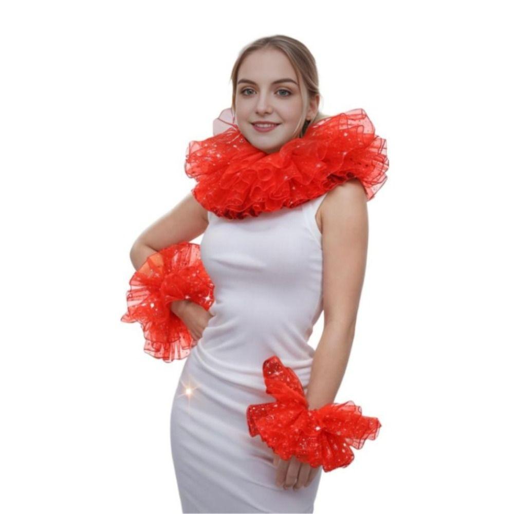 С перчатками воротник с оборками винтажный стиль съемный воротник модный фальшивый воротник шаль