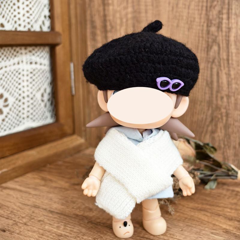 [Cloth Only] 20cm Fashion Doll Accessories Cartoon Toy Cape Scarf and Hat Outfit