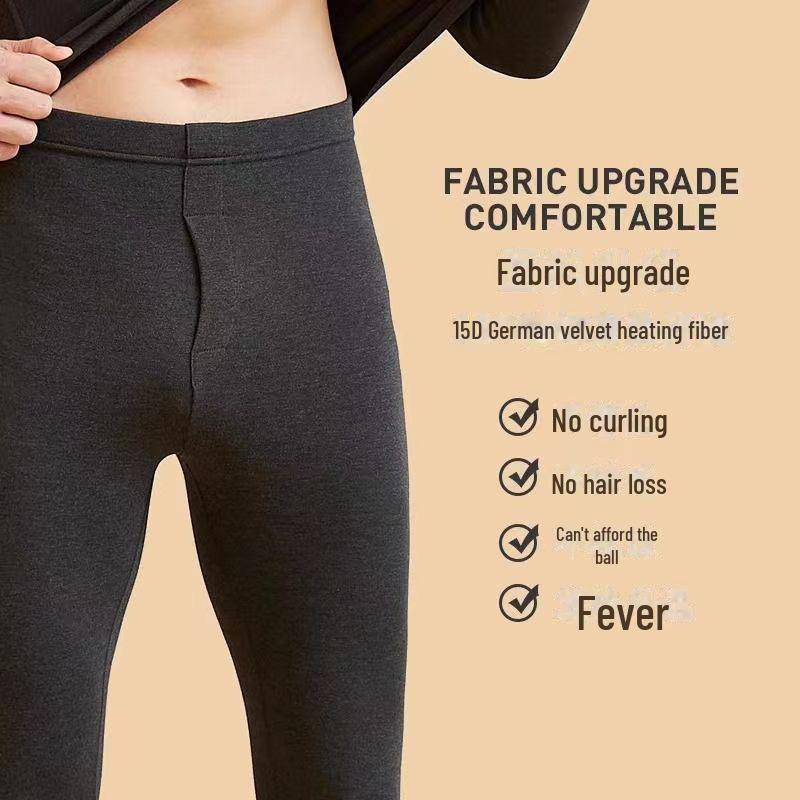 Мужские теплые брюки из немецкого бархата с высокой талией и самонагревающимся графеном для холодной погоды