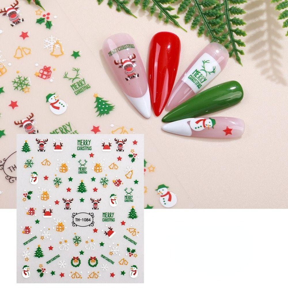 Claus Manicuring DIY Foils Nail Decals Nail Decoration Christmas Nail Sticker Nail Art Sticker