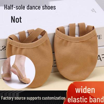 Детские нескользящие эластичные танцевальные туфли на полстопы, женские балетные туфли с мягкой подошвой для практики, обувь и носки для коррекции фигуры для взрослых