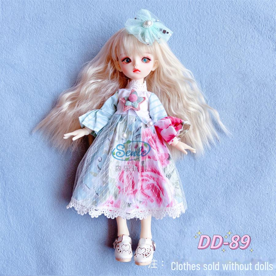 30 Cm 6-Point BJD Doll Dress Set - Lolita Style Clothes for Doll Dress-Up