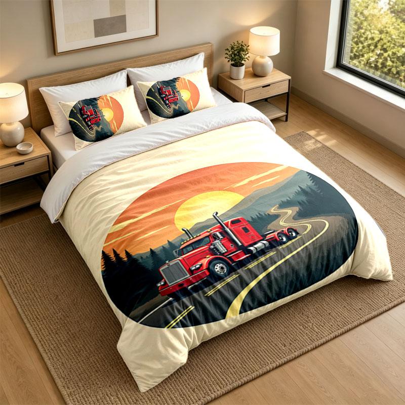 3Pcs Bedding SetKenworth Trucks Soft Bed Sheet and Two Pillowcases Home Bedroom Decor