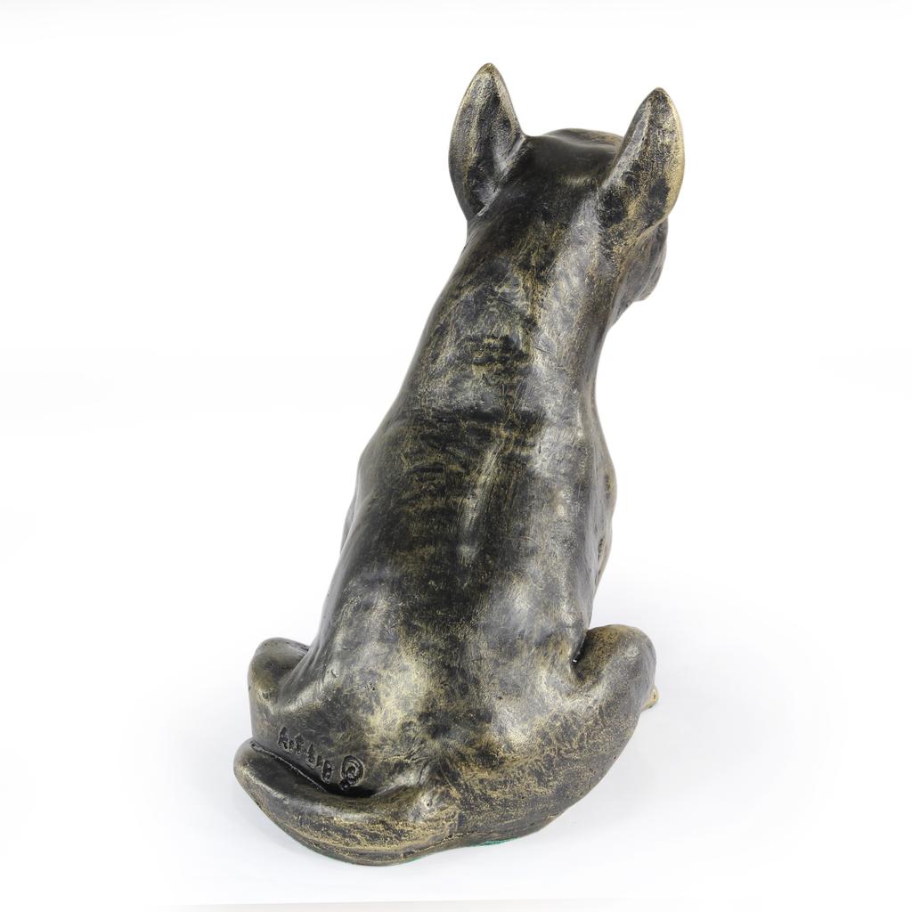 Bull Terrier, Bully I - dog statue, sitting dog for desk, decoration for the living room of a dog lover by Art-Dog
