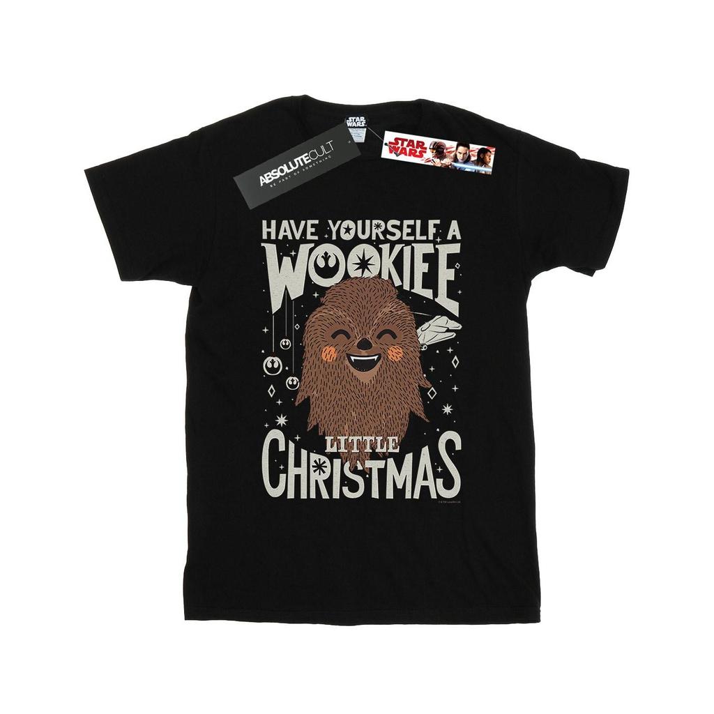 Star Wars Womens/Ladies Wookiee Little Christmas Cotton Boyfriend T-Shirt