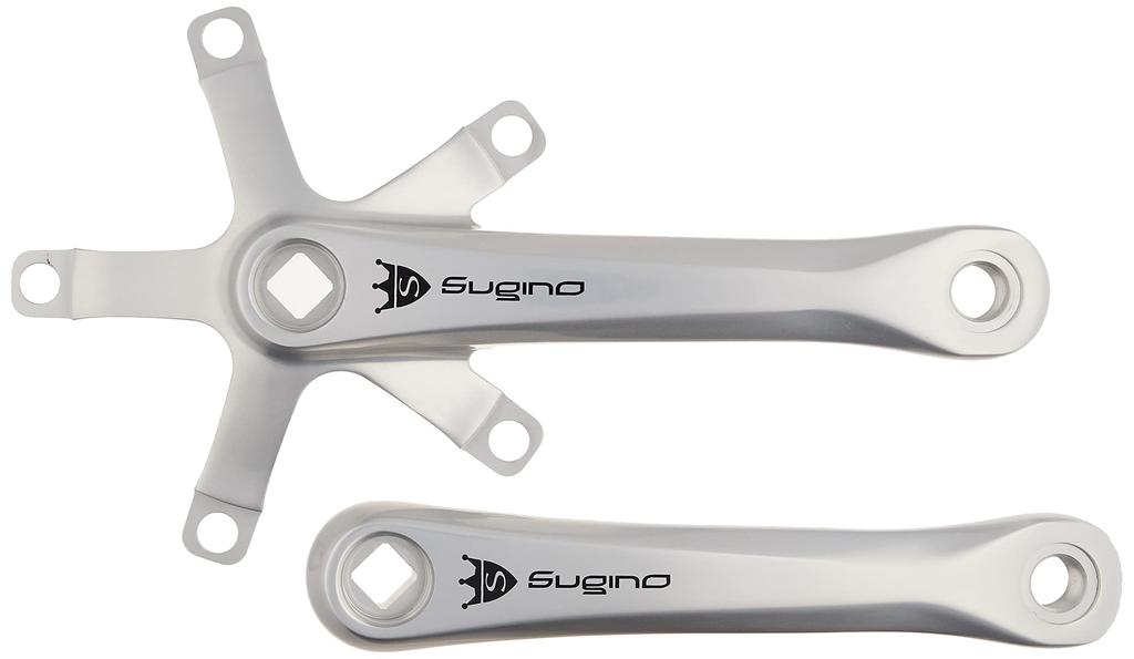 Sugino RD4 Single Crankset, 165 mm, Silver