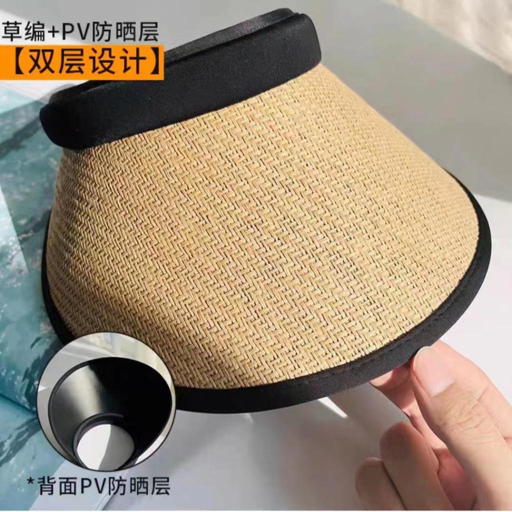 Summer New Women's Sunscreen Visor, Cycling Outdoor Travel, Face Cover, Sun Hat, Fashion Headband, Empty Top Hat