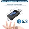 Car Bluetooth 5.3 Fm02 Mini Usb Transmitter Receiver with Led Display Handsfree Call Car Kit Auto Wireless Audio for Fm Radio