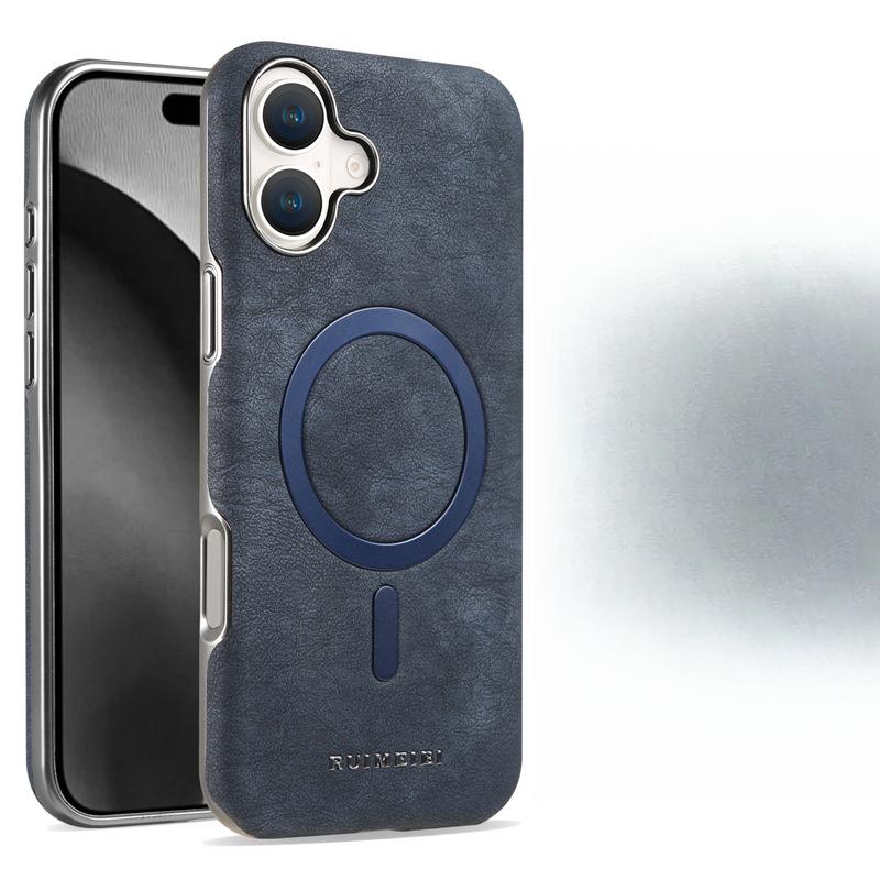 Подходит для чехлов Apple 16, замшевый iPhone15promax, магнитный, 14 полная защита, 13 противоударный, матовое гальваническое покрытие