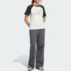 Women's Adidas T Shirts Women's Jade White/Black Crew Neck Moderate