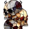 Gothic Style Skull Halloween Pendant 2D Flat Acrylic Capture Sunlight Sun Catcher Halloween Hanging Ornament