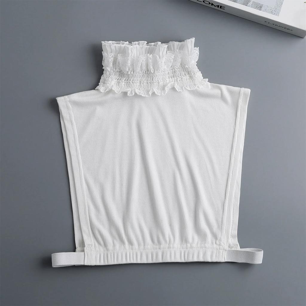 Ruffles Detachable Shirt Collar Accessory Women Decorative Neckwear Sweater Hoodie Fake False Collars