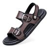 Мужские повседневные туфли из искусственной кожи, дышащие сандалии для мужчин, открытая мужская пляжная обувь, римская обувь, классные летние туфли на плоской подошве