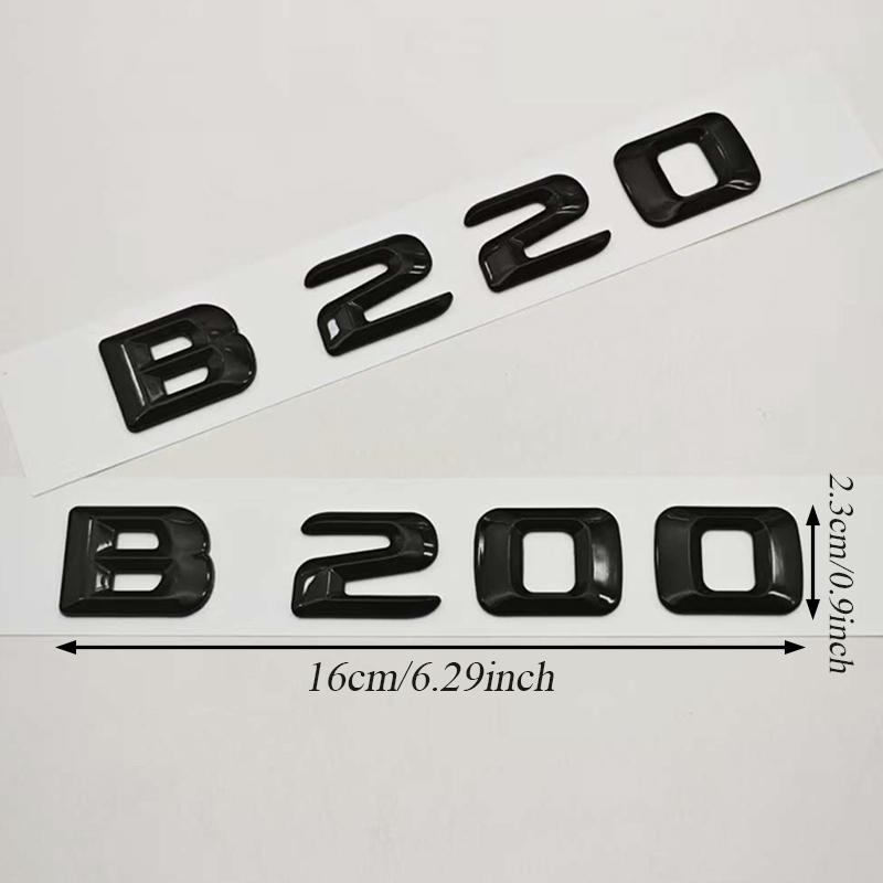 Gloss Black Rear Trunk Emblem Badge For Mercedes-Benz B180 B200 B220 B260 3D Logo Sticker Replacement Car Styling Accessories QV2