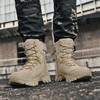 Мужские походные ботинки для улицы, противоскользящие, дышащие, удобные, повседневные, спортивные, мужские ботинки на толстой подошве с амортизацией, мужские ботинки для боя